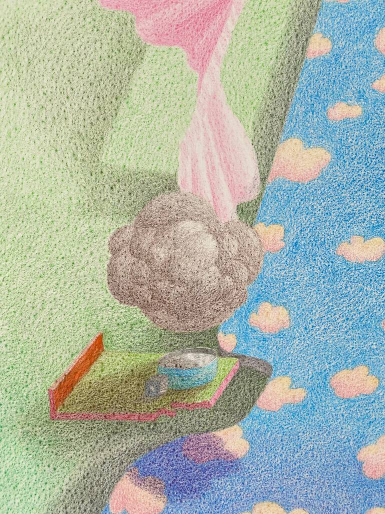 Original Surrealism Abstract Drawing by Edith Torony