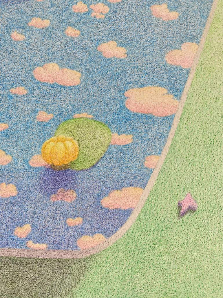 Original Surrealism Abstract Drawing by Edith Torony