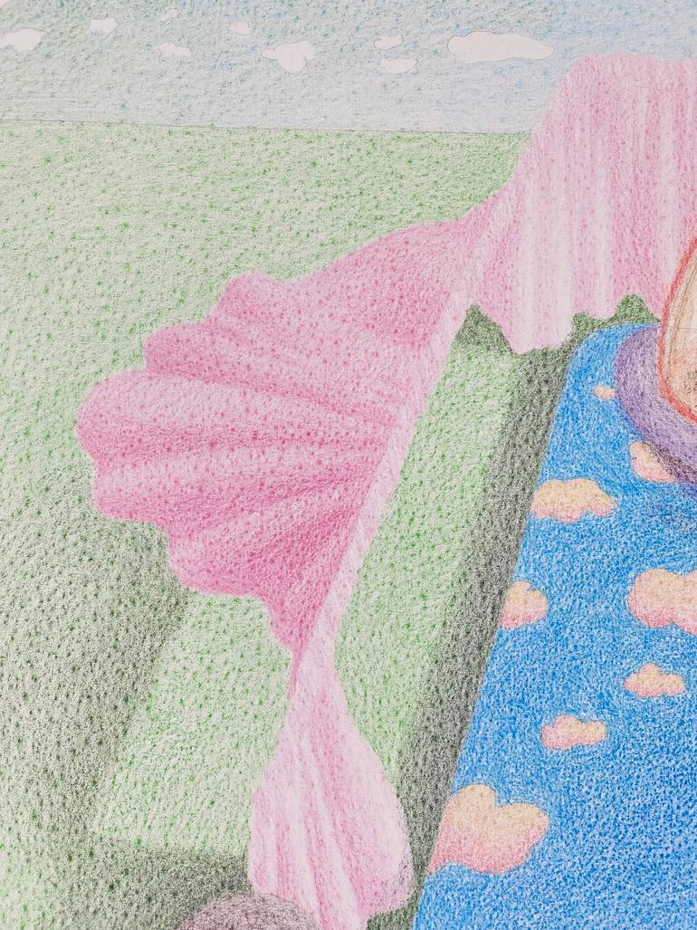 Original Surrealism Abstract Drawing by Edith Torony