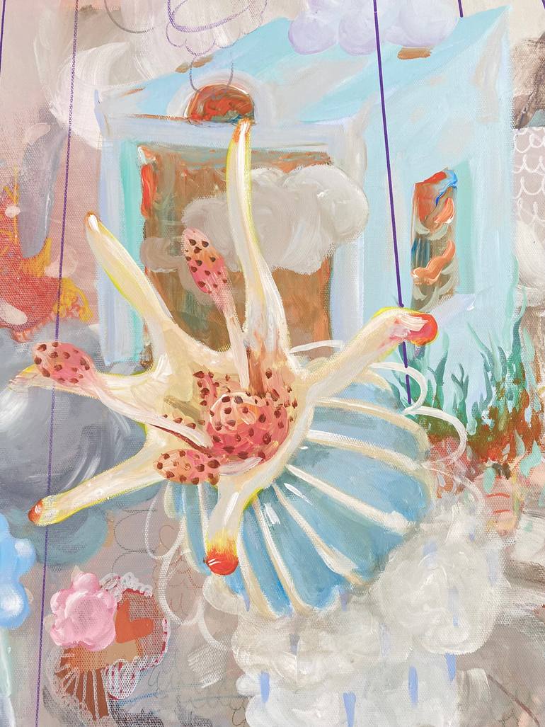 Original Surrealism Abstract Painting by Edith Torony