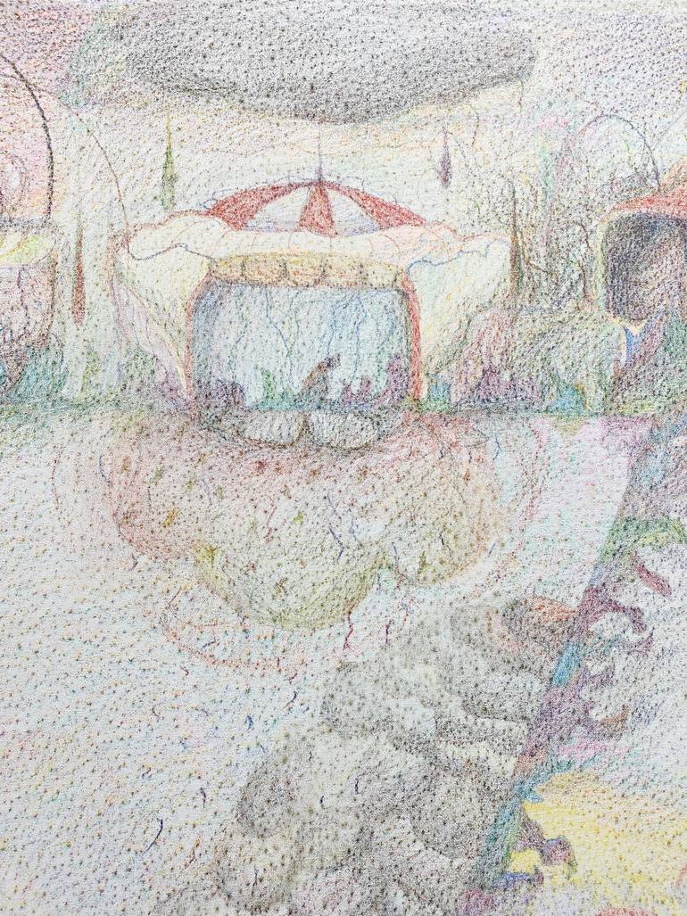 Original Surrealism Abstract Drawing by Edith Torony