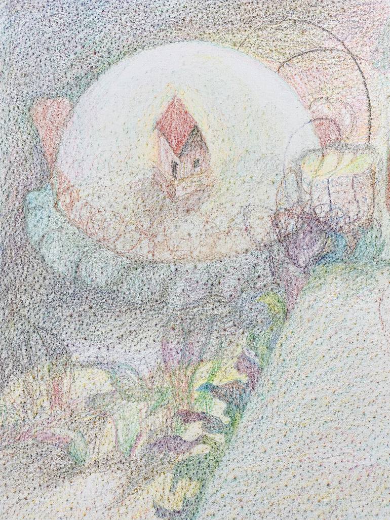 Original Surrealism Abstract Drawing by Edith Torony