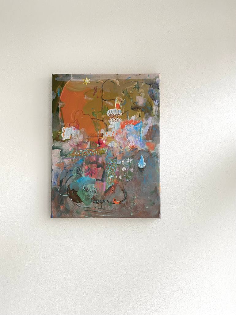 Original Surrealism Abstract Painting by Edith Torony