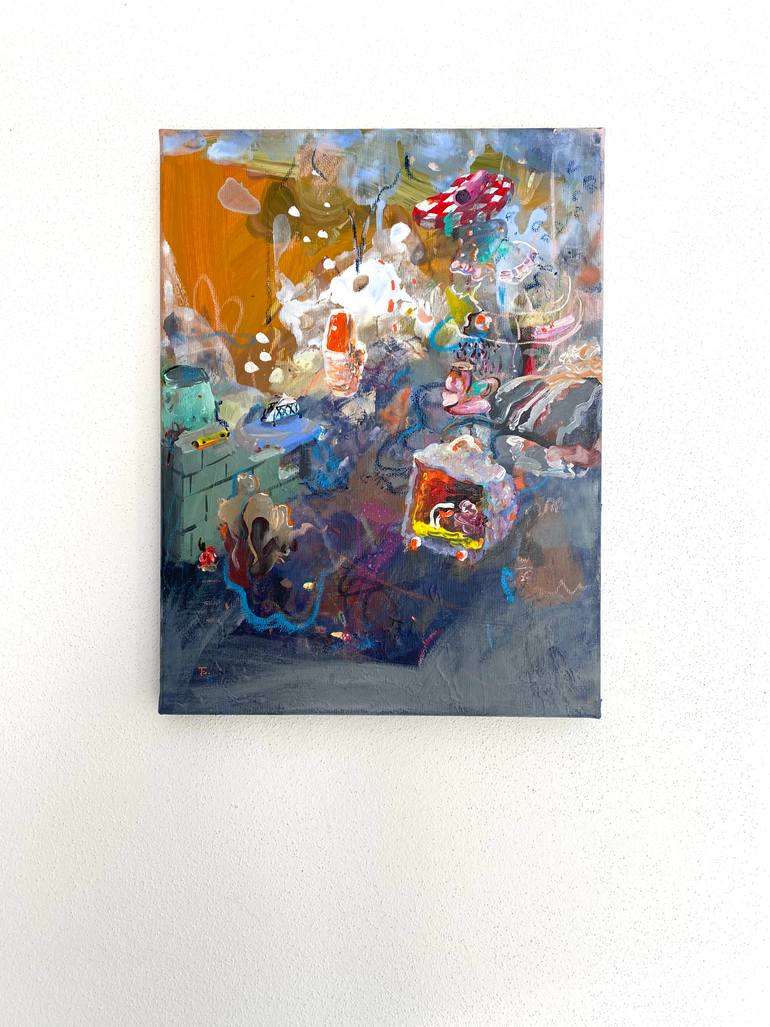 Original Surrealism Abstract Painting by Edith Torony