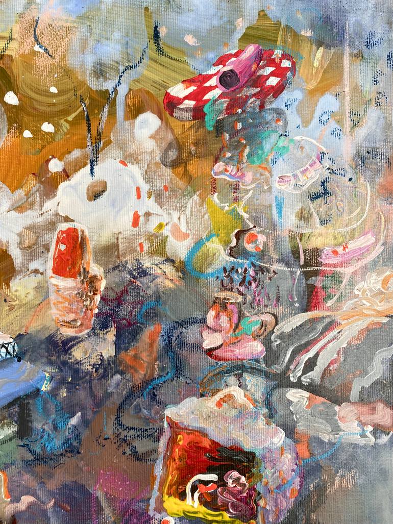 Original Surrealism Abstract Painting by Edith Torony