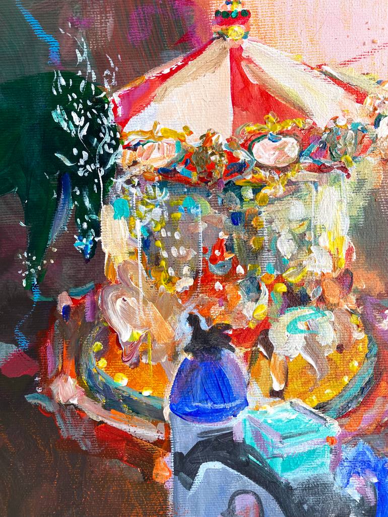 Original Abstract Expressionism Abstract Painting by Edith Torony