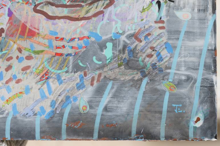 Original Surrealism Abstract Mixed Media by Edith Torony