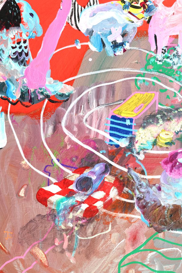 Original Surrealism Abstract Painting by Edith Torony