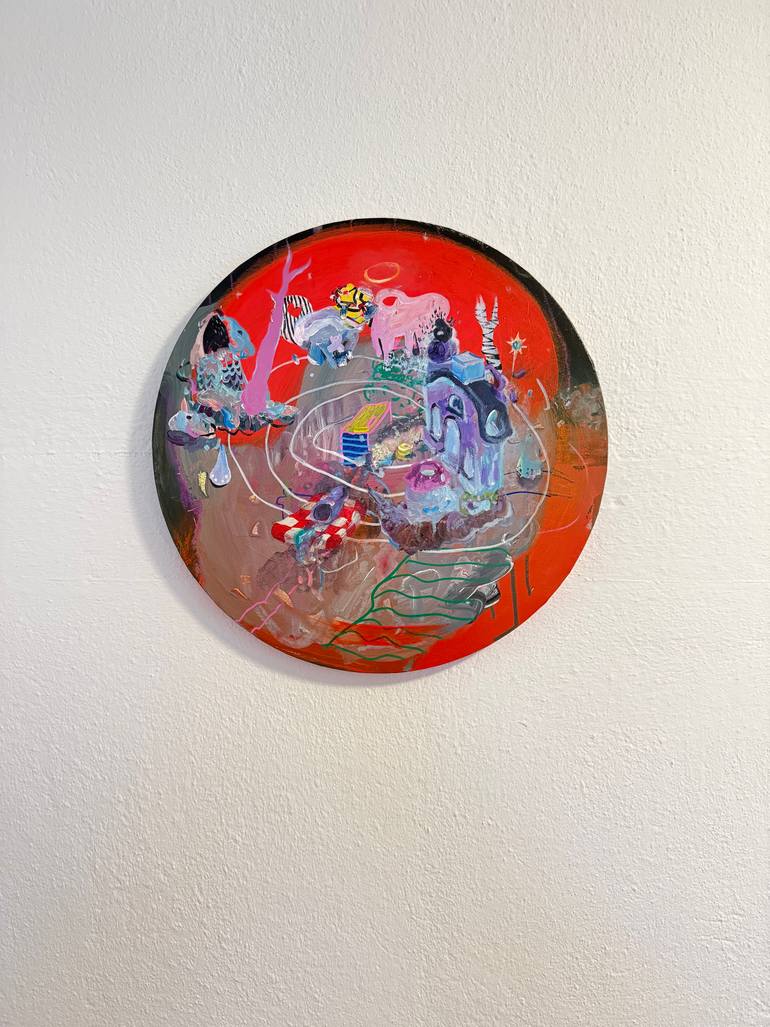 Original Surrealism Abstract Painting by Edith Torony