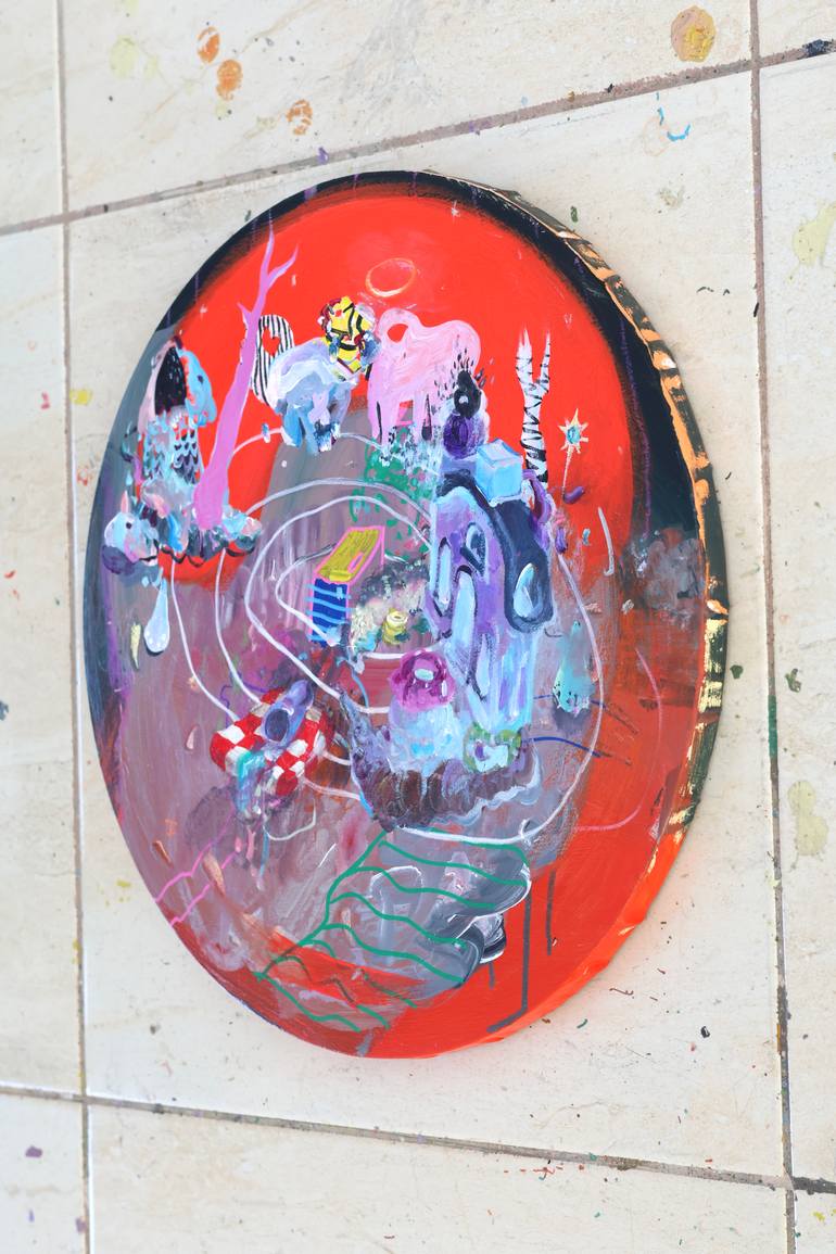 Original Surrealism Abstract Painting by Edith Torony