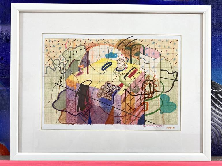 Original Fine Art Abstract Drawing by Edith Torony