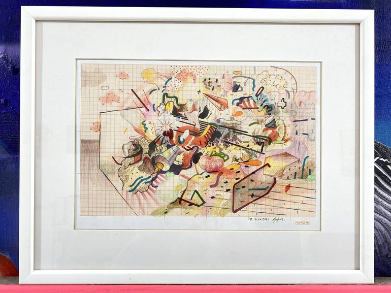 Original Abstract Drawing by Edith Torony