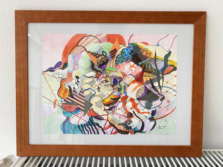 Original Abstract Drawing by Edith Torony