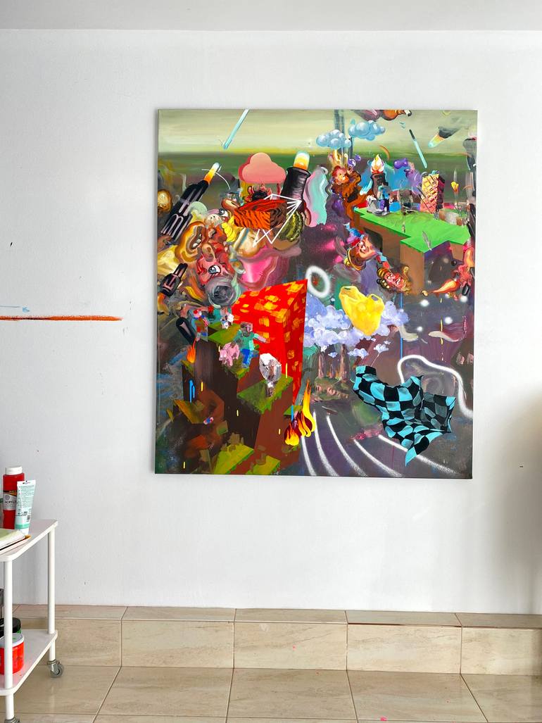 Original Fine Art Abstract Painting by Edith Torony