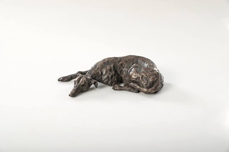 Original Figurative Dogs Sculpture by Laura Pentreath