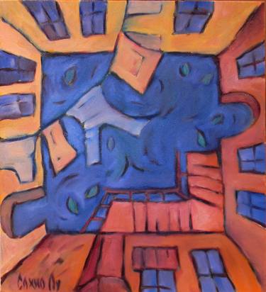 Print of Abstract Architecture Paintings by Lu Sakhno