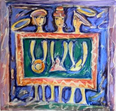 Print of Abstract Expressionism Women Paintings by Lu Sakhno