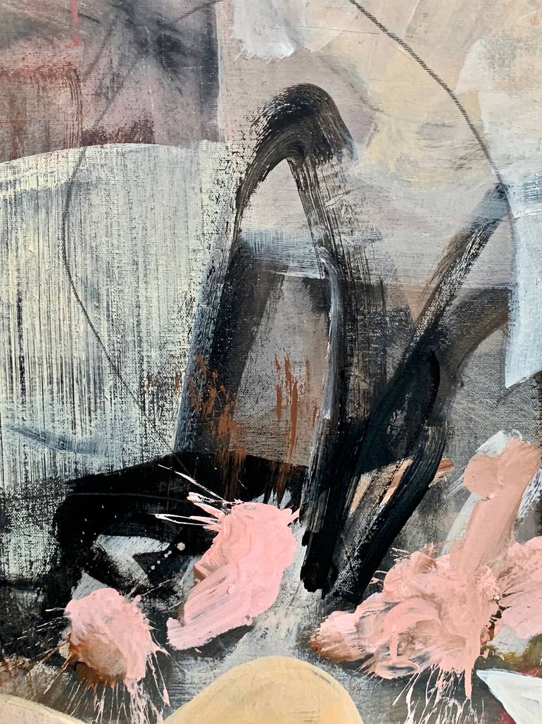 Original Abstract Floral Painting by Claudia Grutke