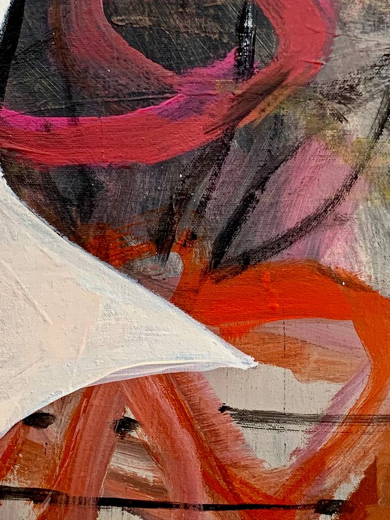 Original Abstract Floral Painting by Claudia Grutke