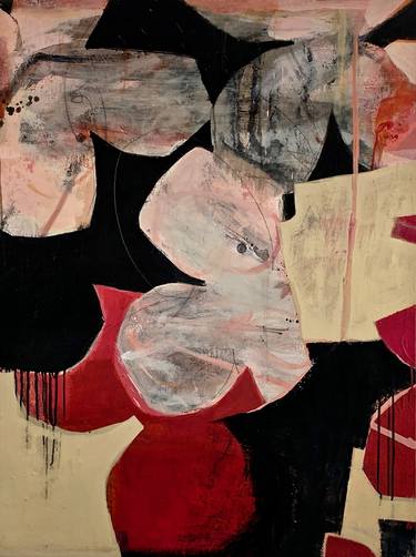 Original Abstract Floral Paintings by Claudia Grutke