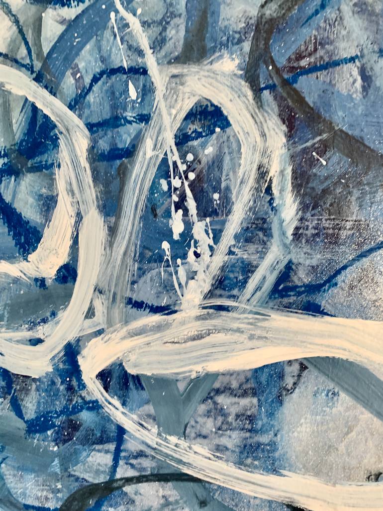 Original Abstract Beach Mixed Media by Claudia Grutke