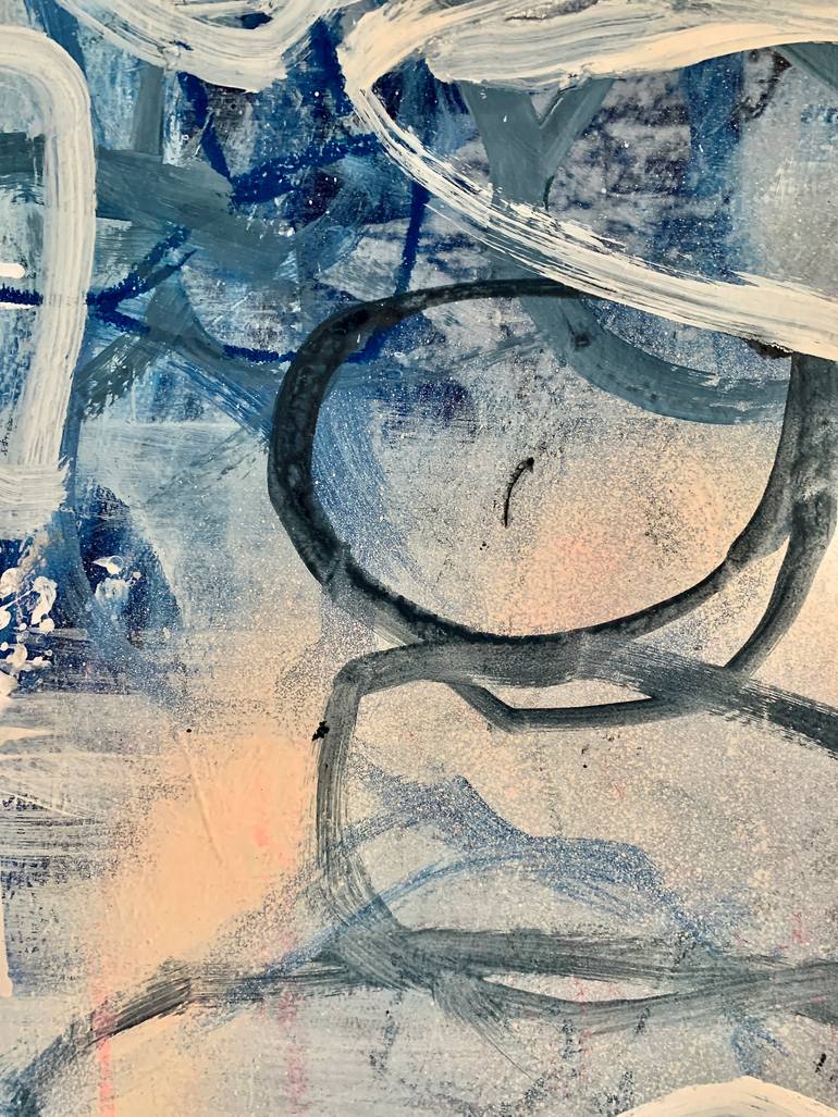 Original Abstract Beach Mixed Media by Claudia Grutke