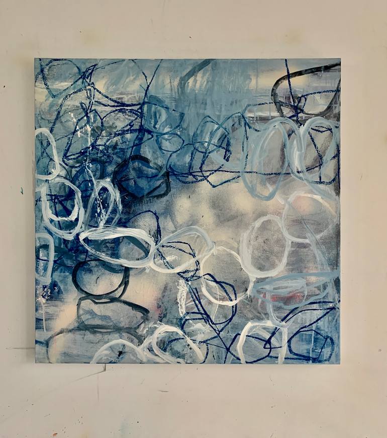 Original Abstract Beach Mixed Media by Claudia Grutke