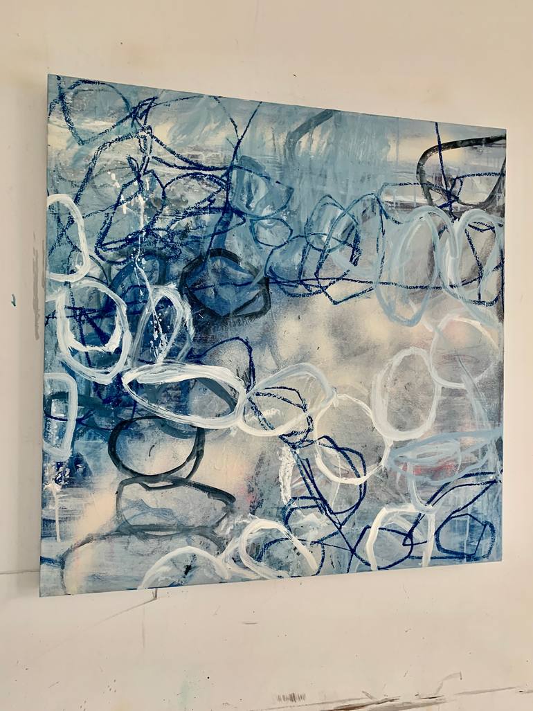 Original Abstract Beach Mixed Media by Claudia Grutke