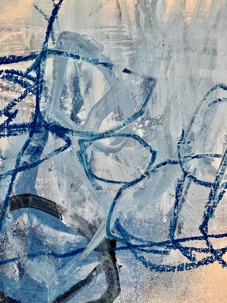 Original Abstract Beach Mixed Media by Claudia Grutke