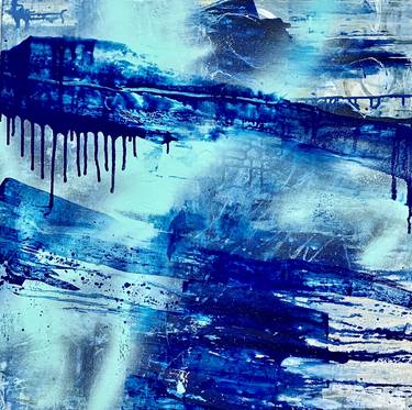 Original Abstract Beach Mixed Media by Claudia Grutke