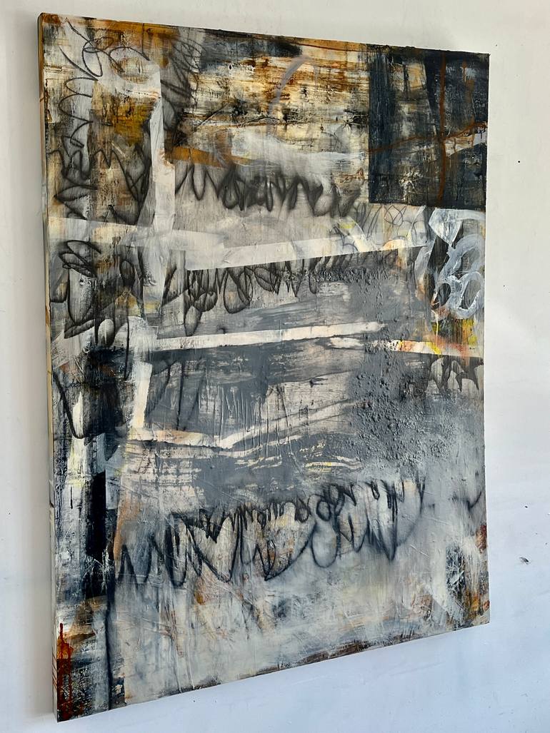 Original Abstract Cities Mixed Media by Claudia Grutke