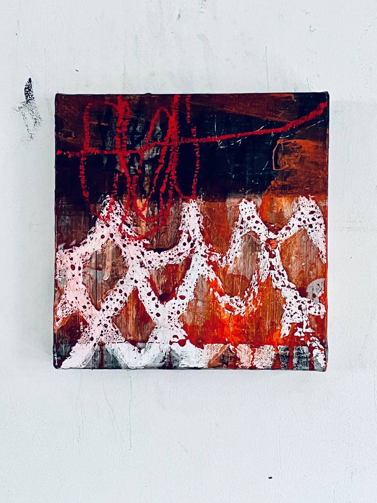 Original Abstract Boat Mixed Media by Claudia Grutke