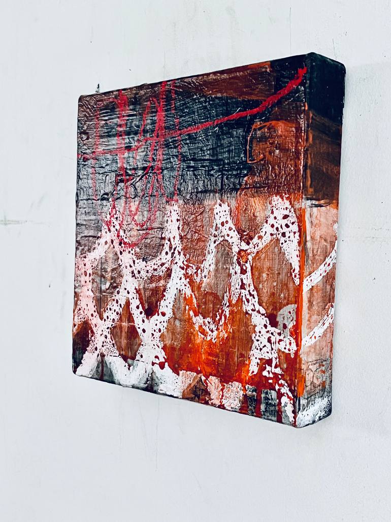 Original Abstract Boat Mixed Media by Claudia Grutke