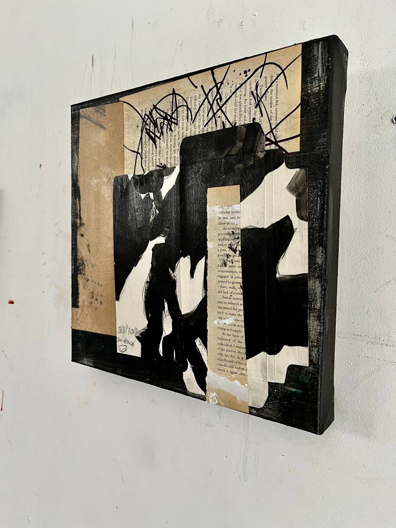 Original Abstract Botanic Mixed Media by Claudia Grutke