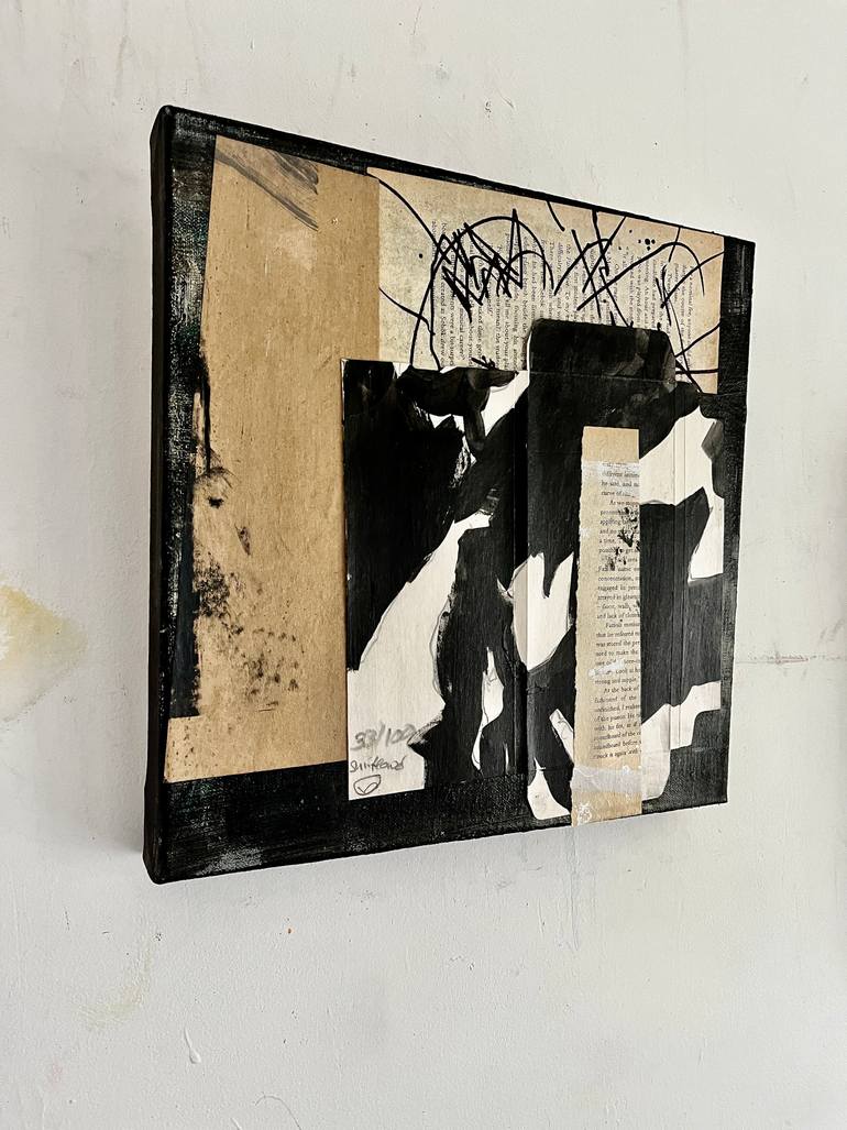 Original Abstract Botanic Mixed Media by Claudia Grutke