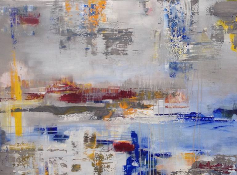 Grauer Nebel Painting by Claudia Grutke | Saatchi Art