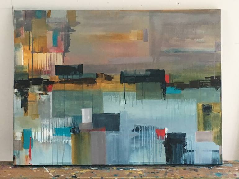 Original Abstract Landscape Painting by Claudia Grutke