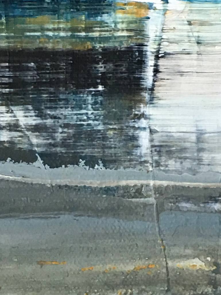 Original Abstract Beach Painting by Claudia Grutke