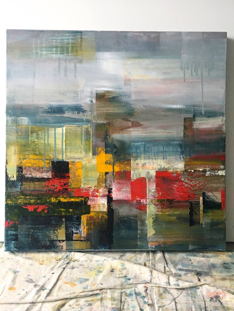 Original Abstract Expressionism Abstract Painting by Claudia Grutke
