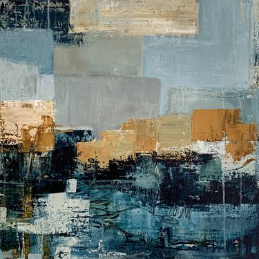 Original Abstract Beach Collage by Claudia Grutke