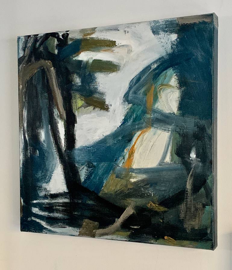 Original Abstract Beach Painting by Claudia Grutke