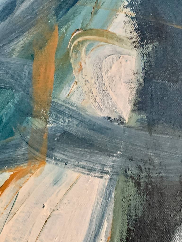 Original Abstract Beach Painting by Claudia Grutke