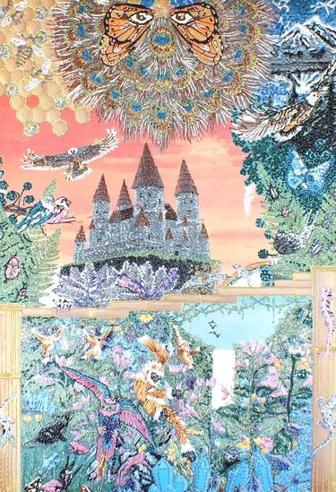 Original Abstract Landscape Collage by AYNUR SARIKAYA