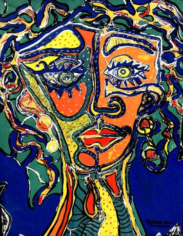 Original Expressionism Women Painting by gabriela Rodriguez