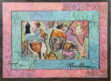 Original Classical mythology Collage by Ronnie Greenspan