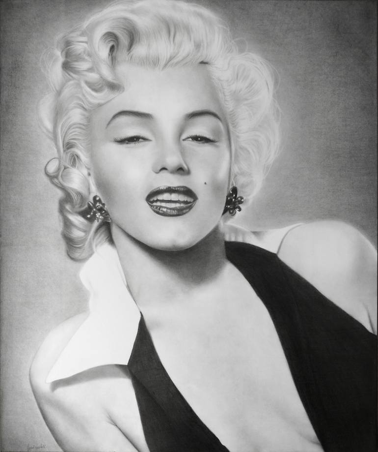 Marilyn Monroe Portrait Drawing Drawing by Josue Neftali | Saatchi Art