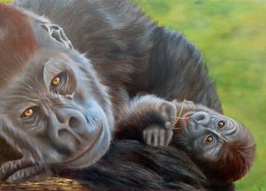 Original Figurative Animal Paintings by Nanda Hoep