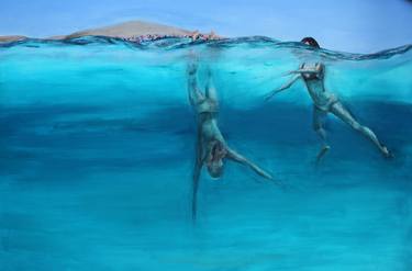 Print of Seascape Paintings by Danae Megreli