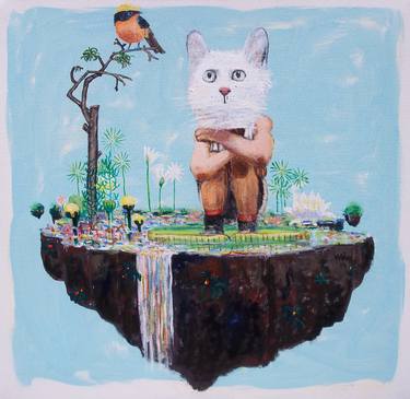 Print of Figurative Cats Paintings by Julio Fierro