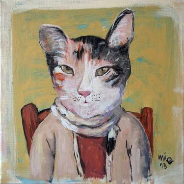 Print of Cats Paintings by Julio Fierro